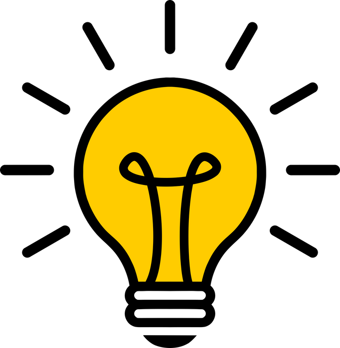 Yellow vintage electric light bulb idea business icon